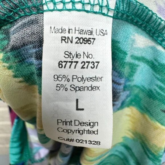 Tori Richard Honolulu Abstract Psychedelic V-Neck Long Sleeve Dress L - Picture 7 of 10